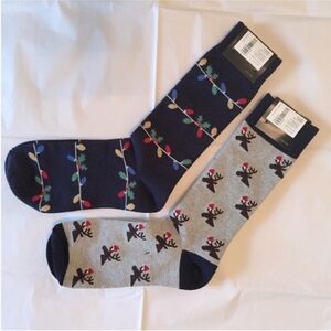 2 pairs Banana Republic holiday socks